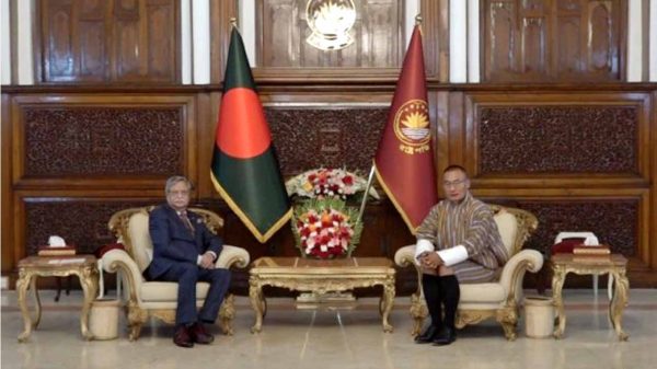 রাষ্ট্রপতির সঙ্গে ভুটানের প্রধানমন্ত্রীর সাক্ষাৎ